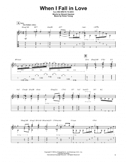page one of When I Fall In Love (Solo Guitar)