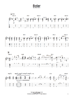 page one of Solar (Solo Guitar)