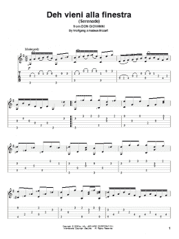 page one of Deh Vieni Alla Finestra (Serenade) (Solo Guitar)