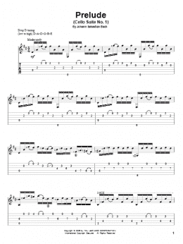 page one of Prelude (Cello Suite No. 1) (Solo Guitar)
