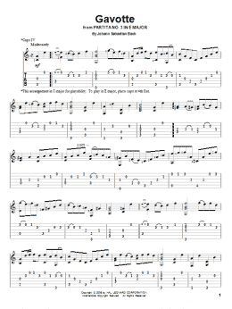 page one of Gavotte (Solo Guitar)