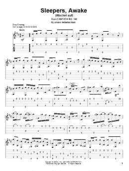 page one of Sleepers, Awake (Wachet Auf) (Solo Guitar)