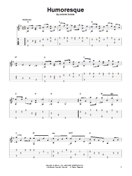 page one of Humoresque (Solo Guitar)
