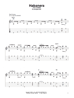 page one of Habanera (Solo Guitar)