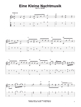 page one of Eine Kleine Nachtmusik (Solo Guitar)