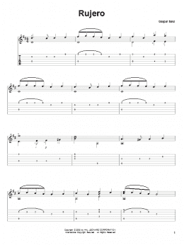 page one of Rujero (Solo Guitar)