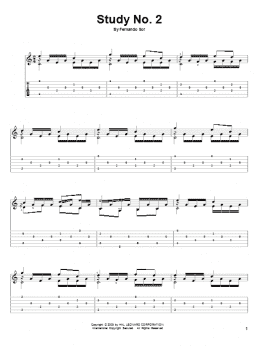 page one of Study No. 2 (Solo Guitar)