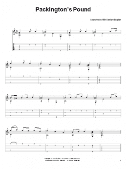 page one of Packington's Pound (Solo Guitar)