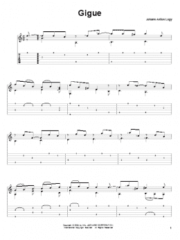 page one of Gigue (Solo Guitar)