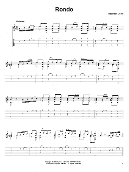 page one of Rondo (Solo Guitar)