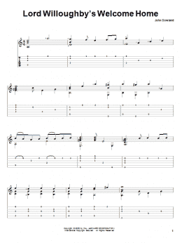 page one of Lord Willoughby's Welcome Home (Solo Guitar)