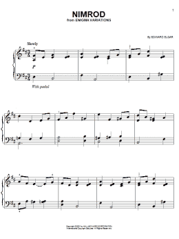 page one of Nimrod (from Enigma Variations Op.36) (Easy Piano)