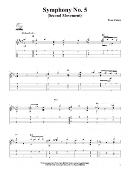 page one of Symphony No. 5 (Solo Guitar)