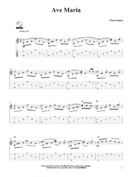 page one of Ave Maria (Solo Guitar)