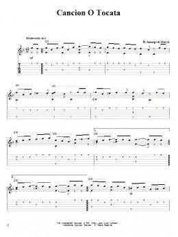 page one of Cancion O Tocata (Solo Guitar)