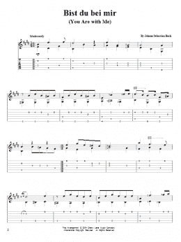 page one of Bist Du Bei Mir (You Are With Me) (Solo Guitar)