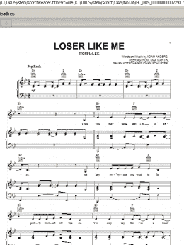 page one of Loser Like Me (Piano, Vocal & Guitar Chords (Right-Hand Melody))