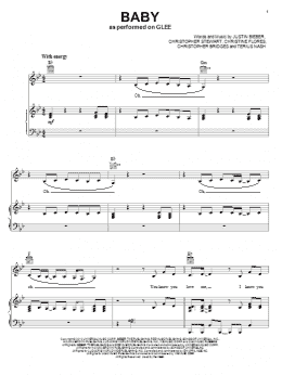 page one of Baby (Piano, Vocal & Guitar Chords (Right-Hand Melody))