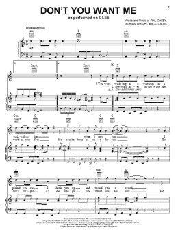 page one of Don't You Want Me (Piano, Vocal & Guitar Chords (Right-Hand Melody))