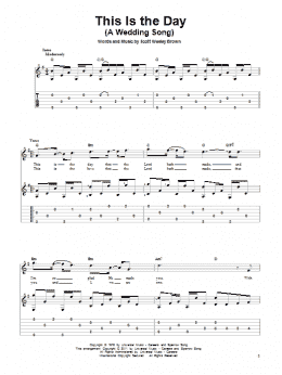 page one of This Is The Day (A Wedding Song) (Solo Guitar)