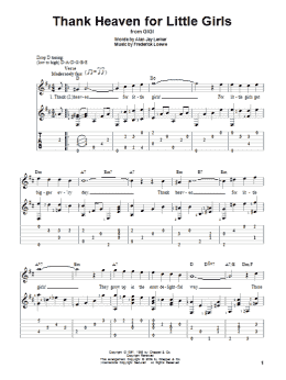 page one of Thank Heaven For Little Girls (Solo Guitar)