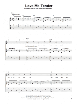 page one of Love Me Tender (Solo Guitar)