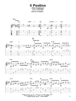 page one of Il Postino (The Postman) (Solo Guitar)