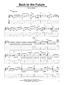 page one of Back To The Future (Theme) (Solo Guitar)
