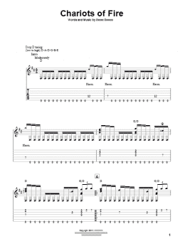 page one of Chariots Of Fire (Solo Guitar)