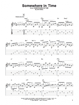 page one of Somewhere In Time (Solo Guitar)