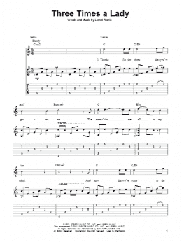 page one of Three Times A Lady (Solo Guitar)