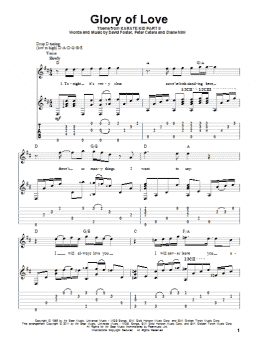 page one of Glory Of Love (Solo Guitar)