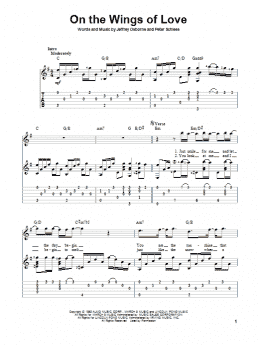 page one of On The Wings Of Love (Solo Guitar)