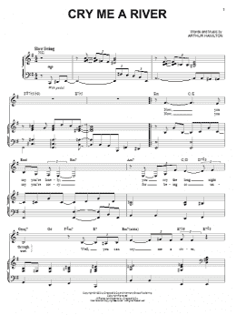 page one of Cry Me A River (Piano & Vocal)