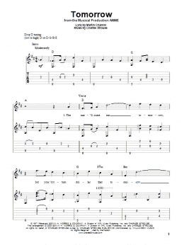 page one of Tomorrow (Solo Guitar)
