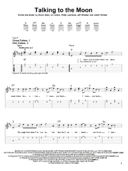 page one of Talking To The Moon (Easy Guitar Tab)
