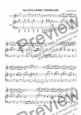 page one of Easy Ragtime Pieces - 3. The Singapore Toodeloo