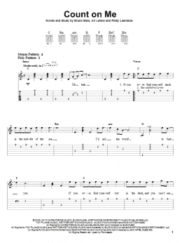 page one of Count On Me (Easy Guitar Tab)