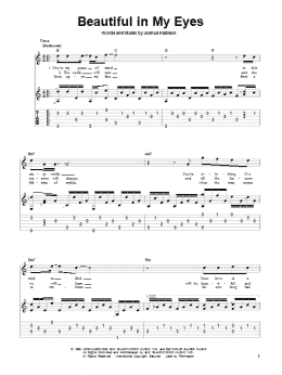 page one of Beautiful In My Eyes (Solo Guitar)