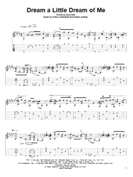 page one of Dream A Little Dream Of Me (Solo Guitar)