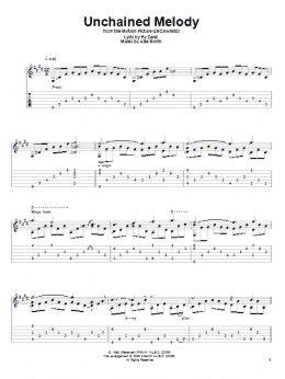 page one of Unchained Melody (Solo Guitar)