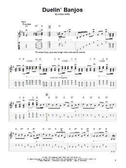 page one of Duelin' Banjos (Solo Guitar)