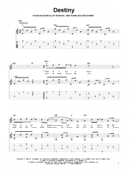 page one of Destiny (Solo Guitar)
