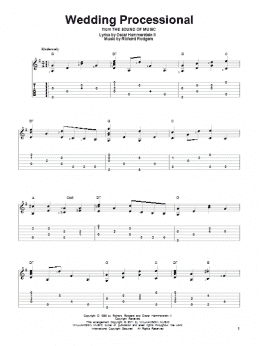 page one of Wedding Processional (from The Sound of Music) (Solo Guitar)