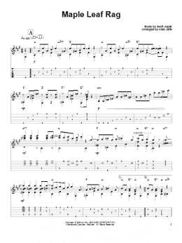 page one of Maple Leaf Rag (Solo Guitar)