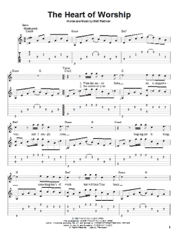 page one of The Heart Of Worship (Solo Guitar)