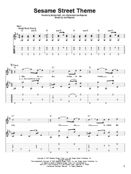 page one of Sesame Street Theme (Solo Guitar)