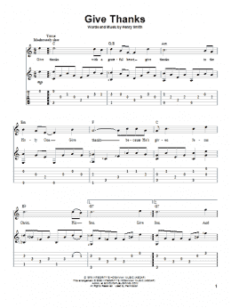 page one of Give Thanks (Solo Guitar)