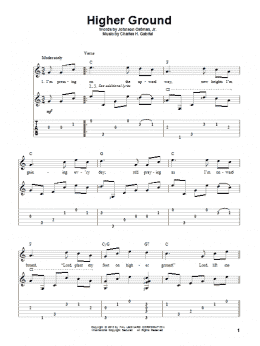 page one of Higher Ground (Solo Guitar)