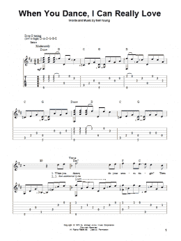 page one of When You Dance, I Can Really Love (Solo Guitar)